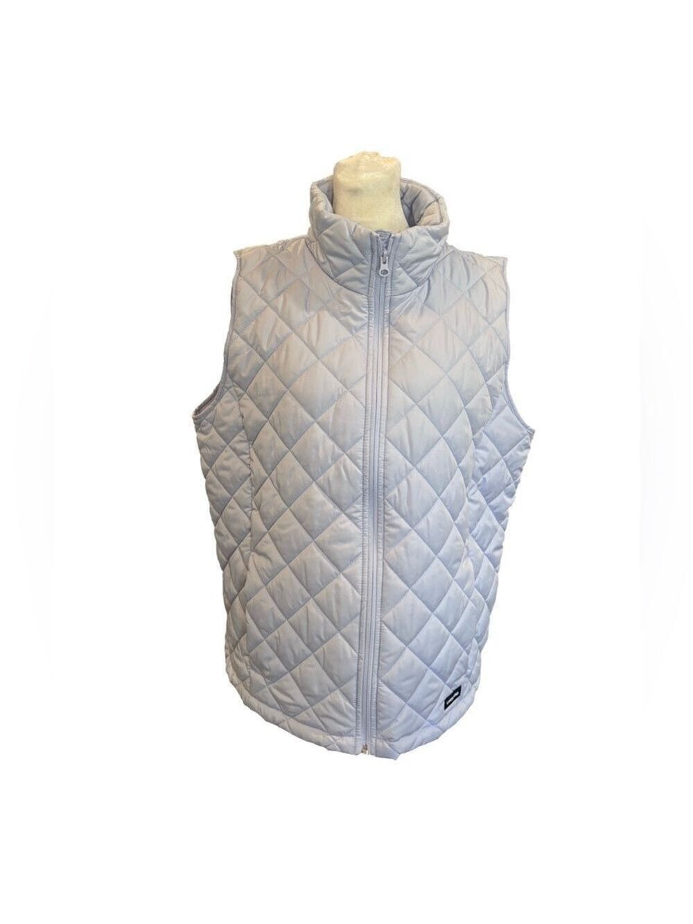 Lands’ End Sz L quilted puffer vest. Pastel lavender outdoor layer gorpcore